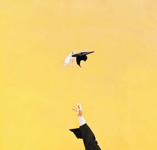 Because of 5 Dynamics, many ACE students are both understanding their learning journey and recognizing their strengths. Photo of a college graduation cap being thrown into the air