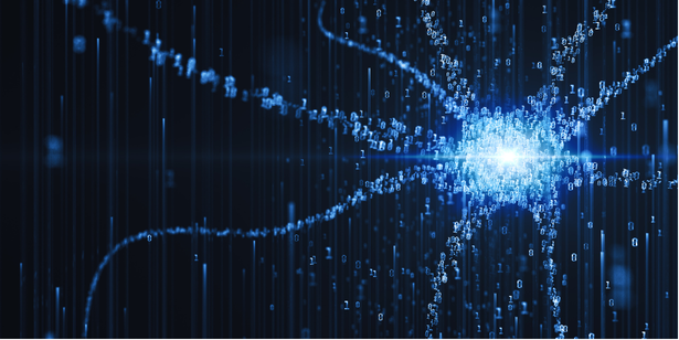 Introducing SenSai: AI that is Pioneering Personalized and Adaptive User Experiences in Technology an image of a neuron comprised of binary code